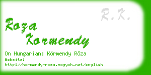 roza kormendy business card